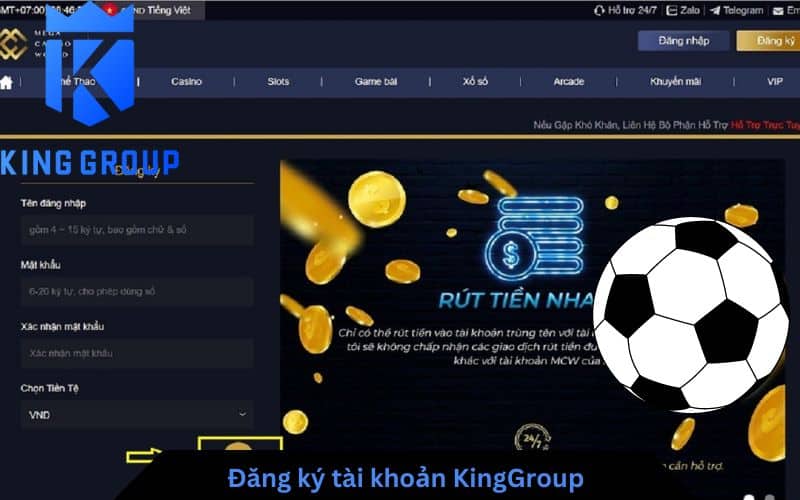 Đăng ký tài khoản KingGroup